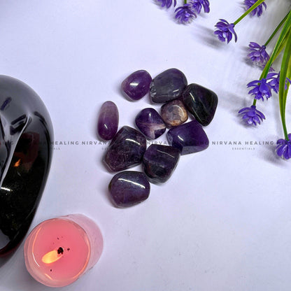 AMETHYST TUMBLE STONES (Meditation, Stress Reduction, Intuition And Manifestation) image 1