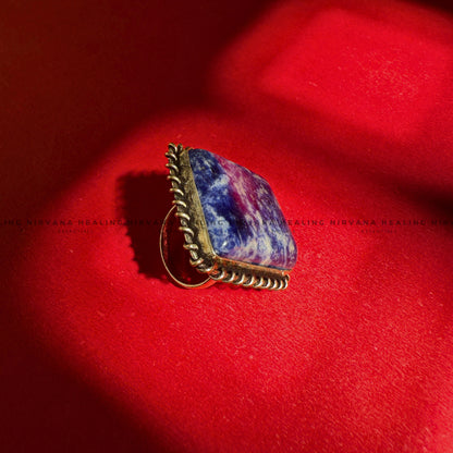 SODALITE SQUARE RING (Sodalite Creativity, Expression, Logic And Communication) image 2