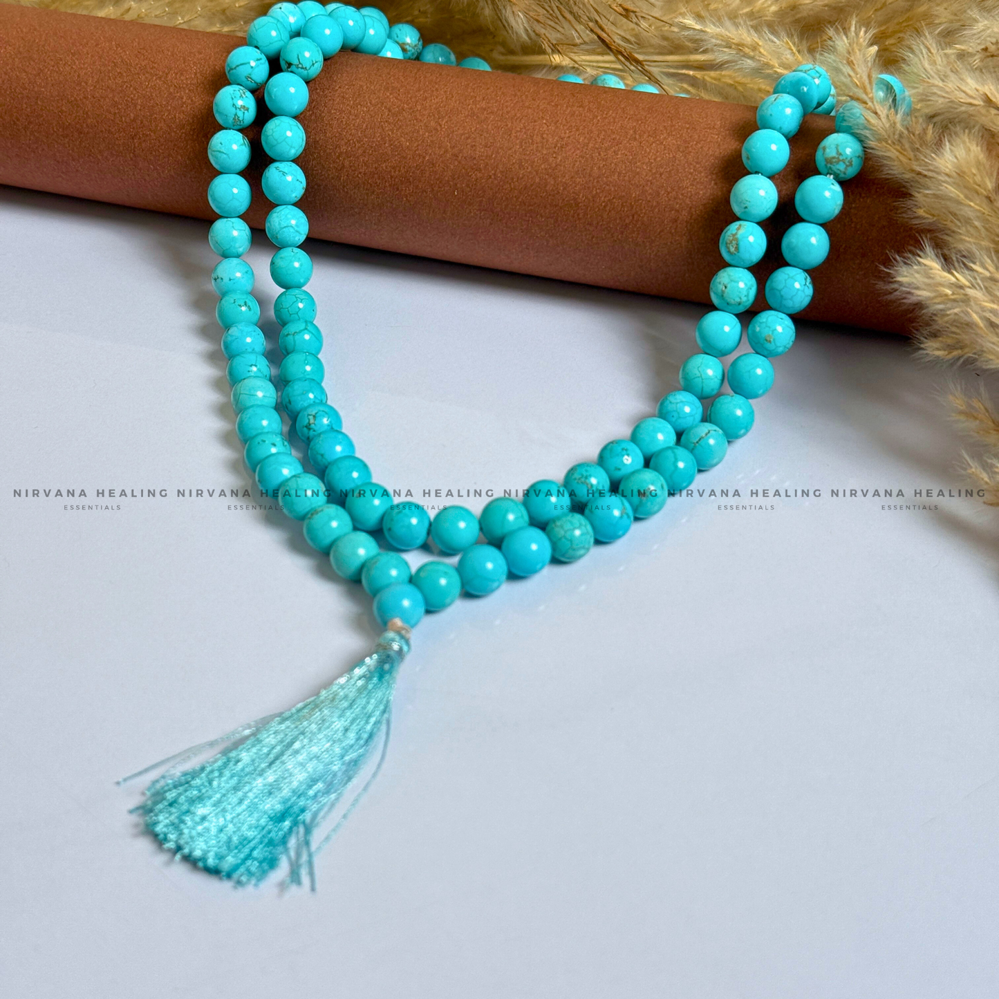 TURQUOISE FIROZA MALA (Divine Protection, Psycho Gifts, Healing, Wisdom And Truth) image 1
