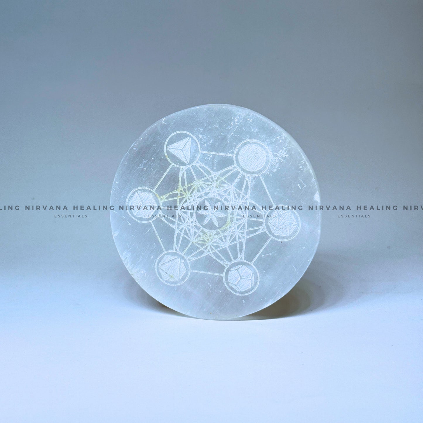 SELENITE AUM CHARGING PLATE (Aura Cleansing ,Charging, Cleansing And Purification). image 4
