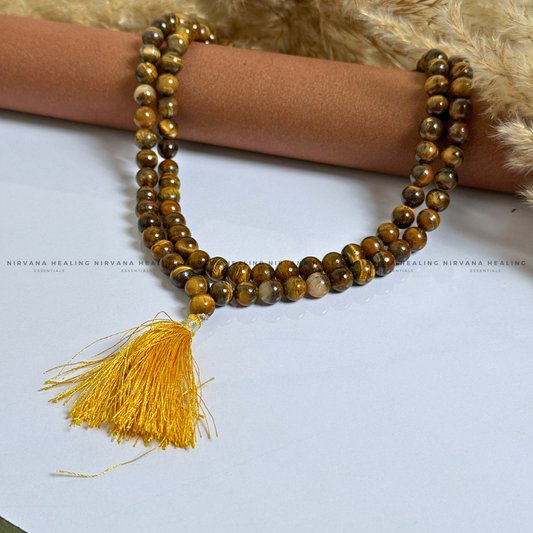 TIGER EYE MALA (Bold, Courage, Willpower And Strength) image 1
