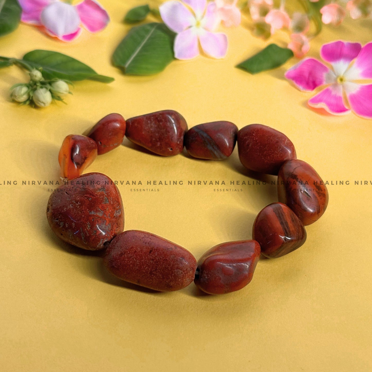 RED JASPER TUMBLE BRACELET (Immunity, Strength, Health And Pain Relief) image 0