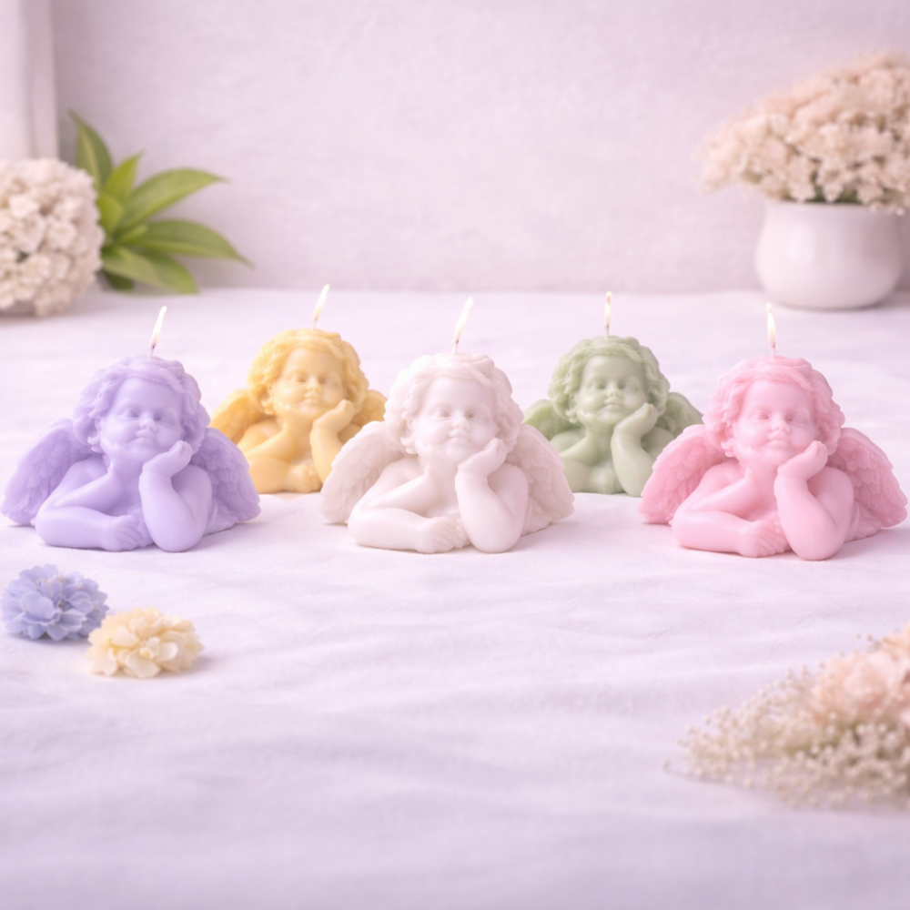 BLISSFUL ANGEL CANDLE (Made From Natural Beeswax) image 0