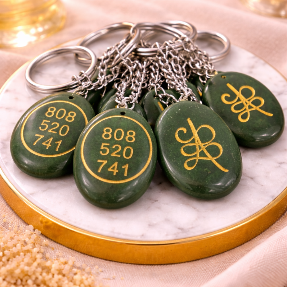 GREEN AVENTURINE KEYCHAIN - Luck, Opportunity & Growth image 0