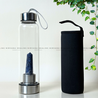 LAZULI INFUSED CRYSTAL ELIXIR BOTTLE (Communication, Truth, Ease Of Expression And Wisdom) image 3