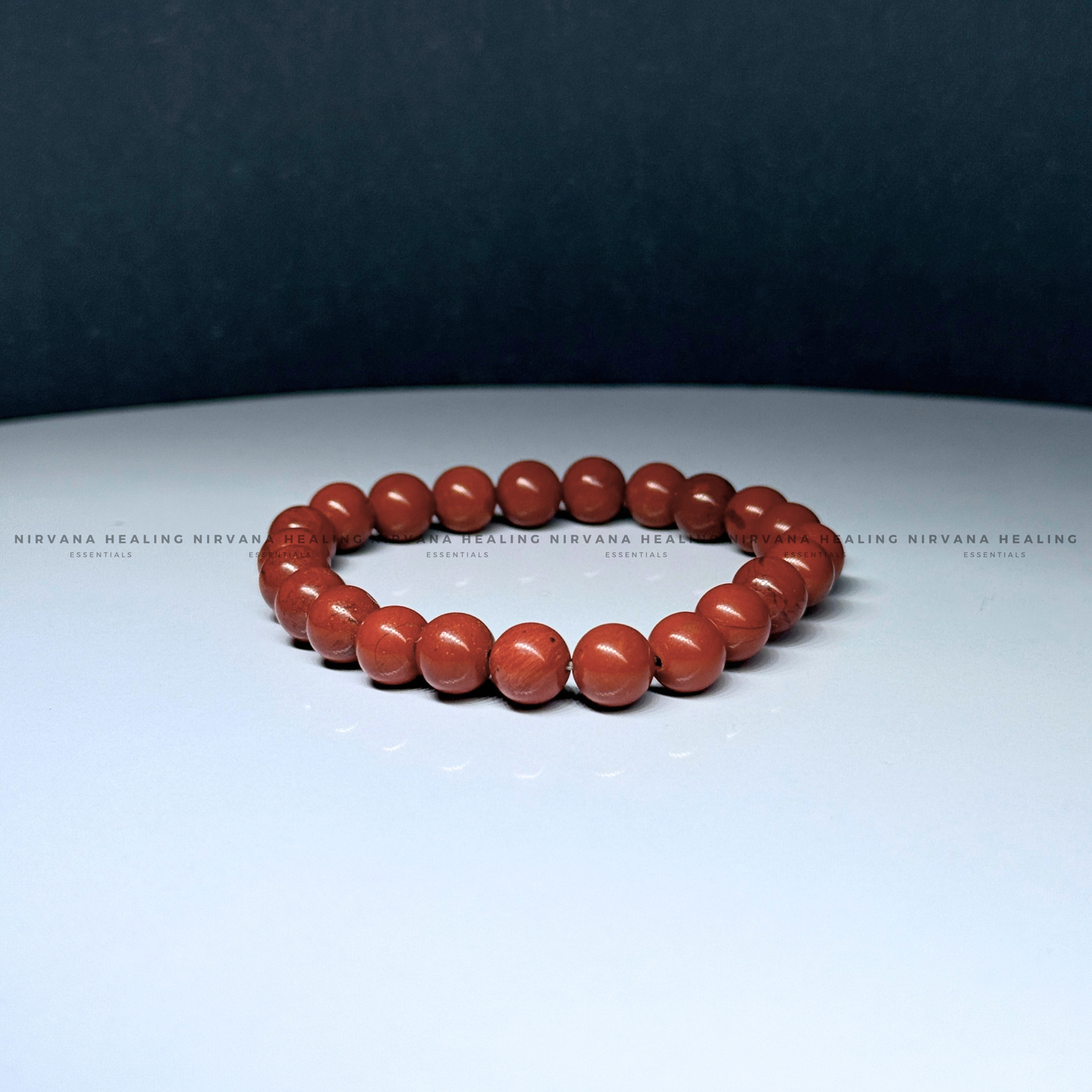 RED CARNELIAN JADE ROUND BEADED BRACELET (Creativity, Courage, Passion And Stamina) image 3