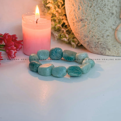 AMAZONITE TUMBLE BRACELET (Balance, Truth, Hope And Courage)   image 1