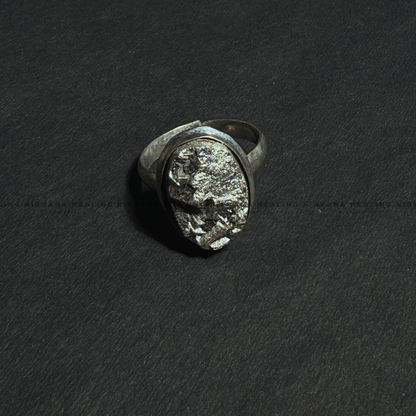 PYRITE RAW OVAL RING (Money Magnet, Prosperity, Fame, Abundance).  image 2