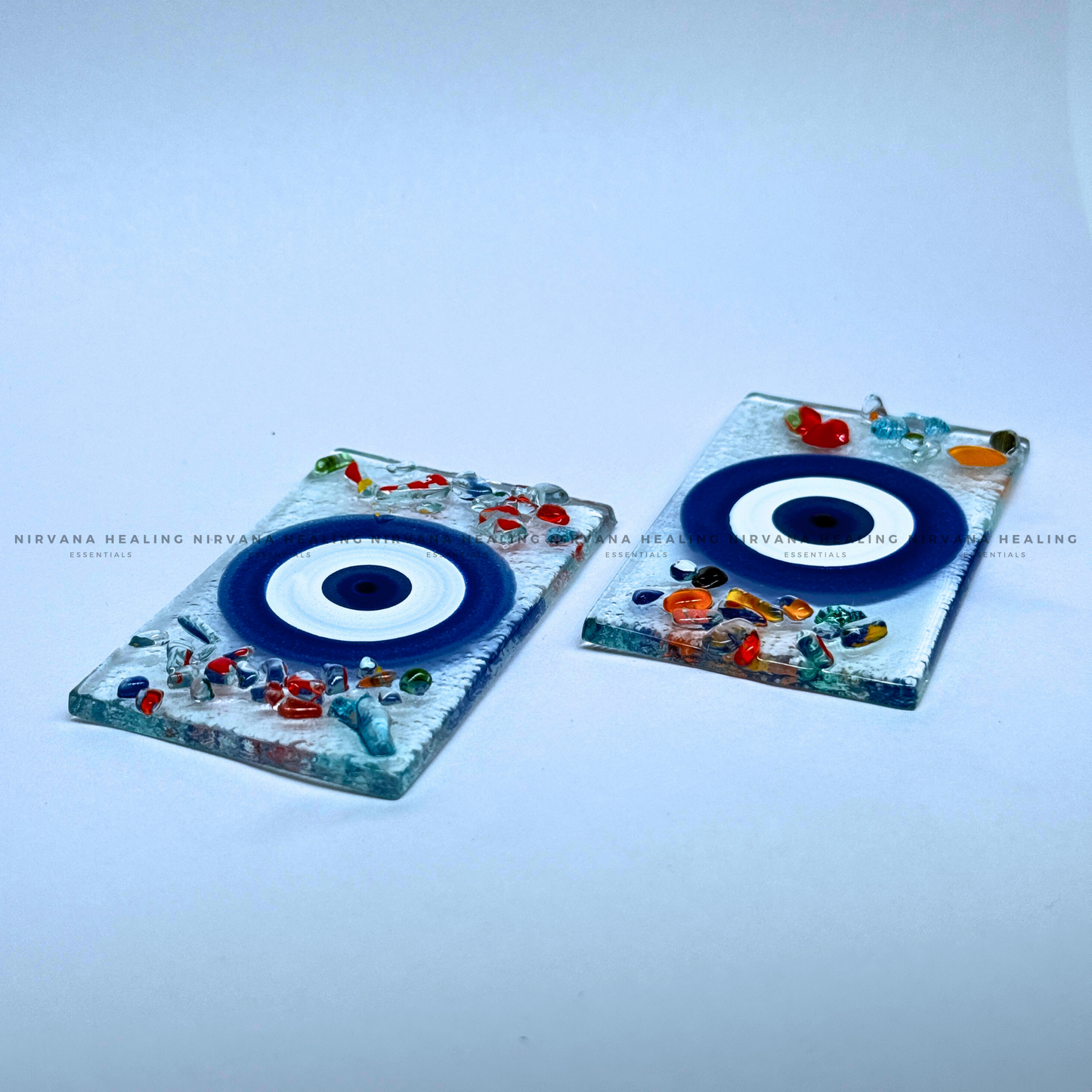 SELENITE EVIL EYE CHARGING PLATE (Aura Cleansing ,Charging, Cleansing And Purification). image 7