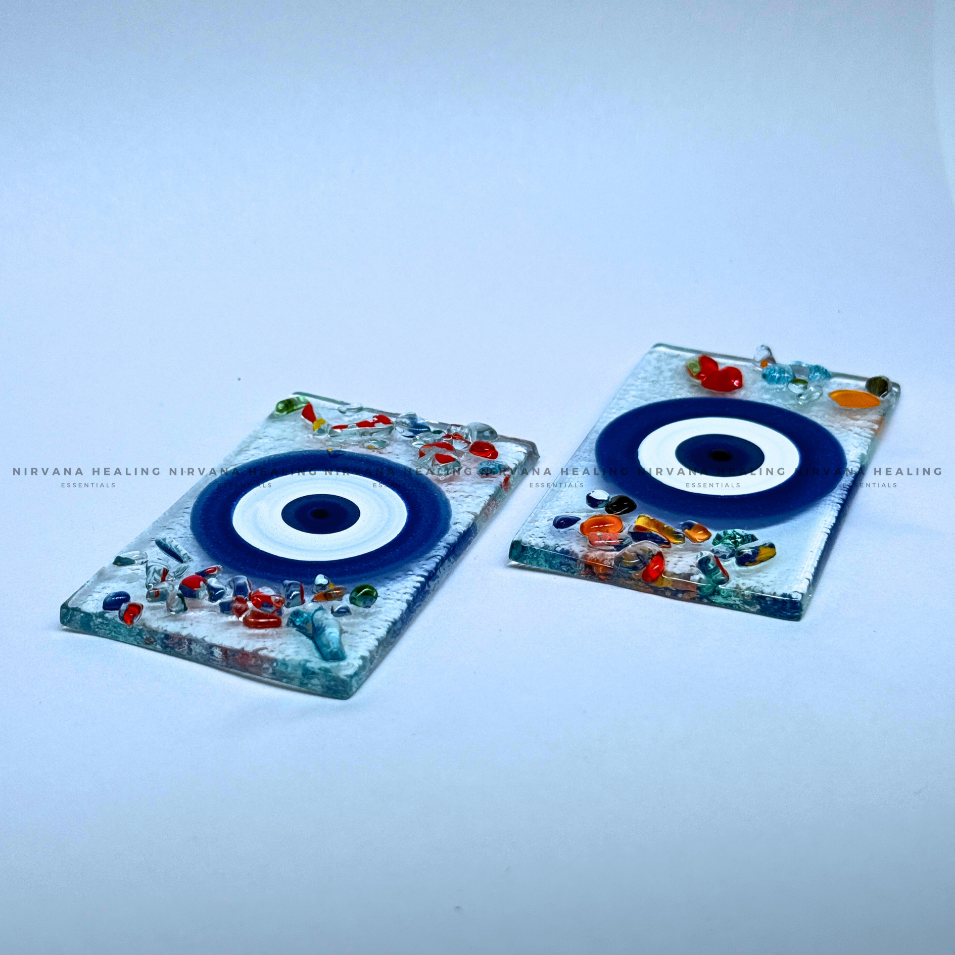 SELENITE EVIL EYE CHARGING PLATE (Aura Cleansing ,Charging, Cleansing And Purification). image 7