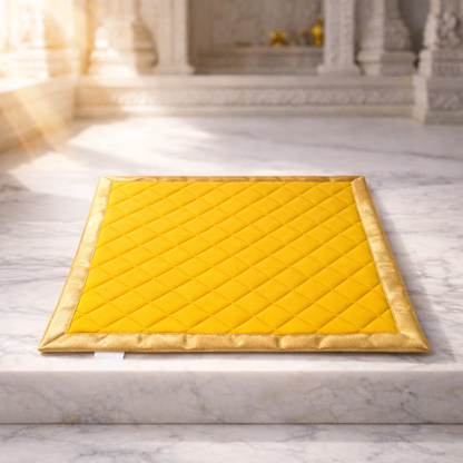 MEDITATION AASAN COTTON QUILTED - Grounding, Comfort & Focused Energy - Yellow image