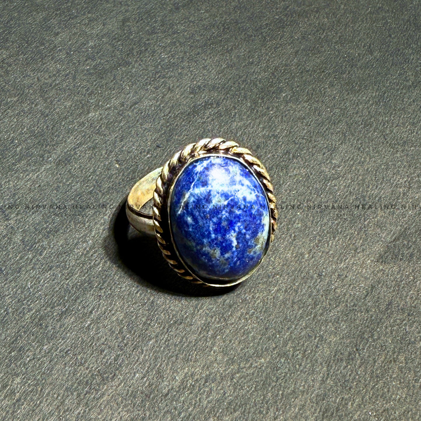 LAPIS LAZULI OVAL RING  (Communication, Truth, Ease Of Expression And Wisdom) image 1