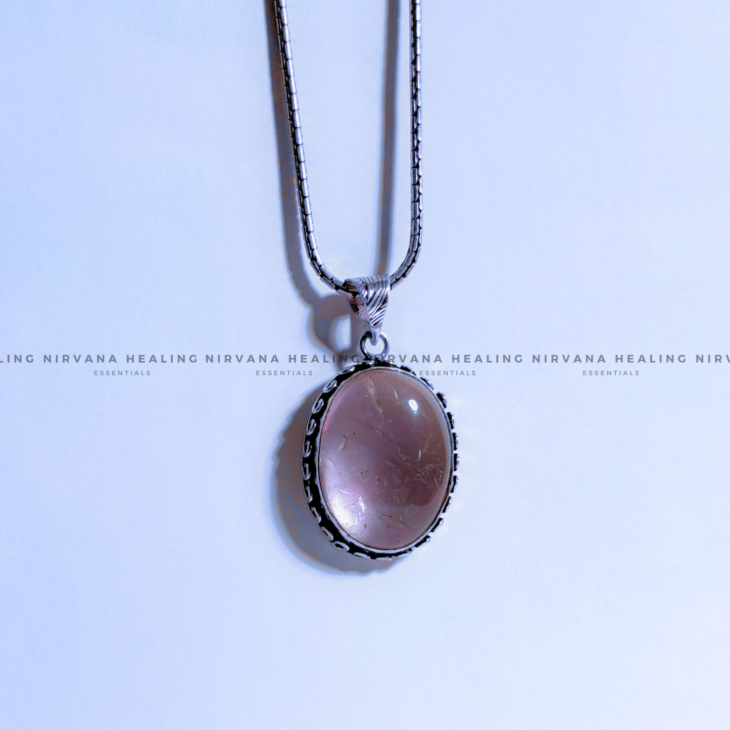ROSE QUARTZ OVAL PENDANT (Love, Romance, Relationship And Emotion Balance) image 3