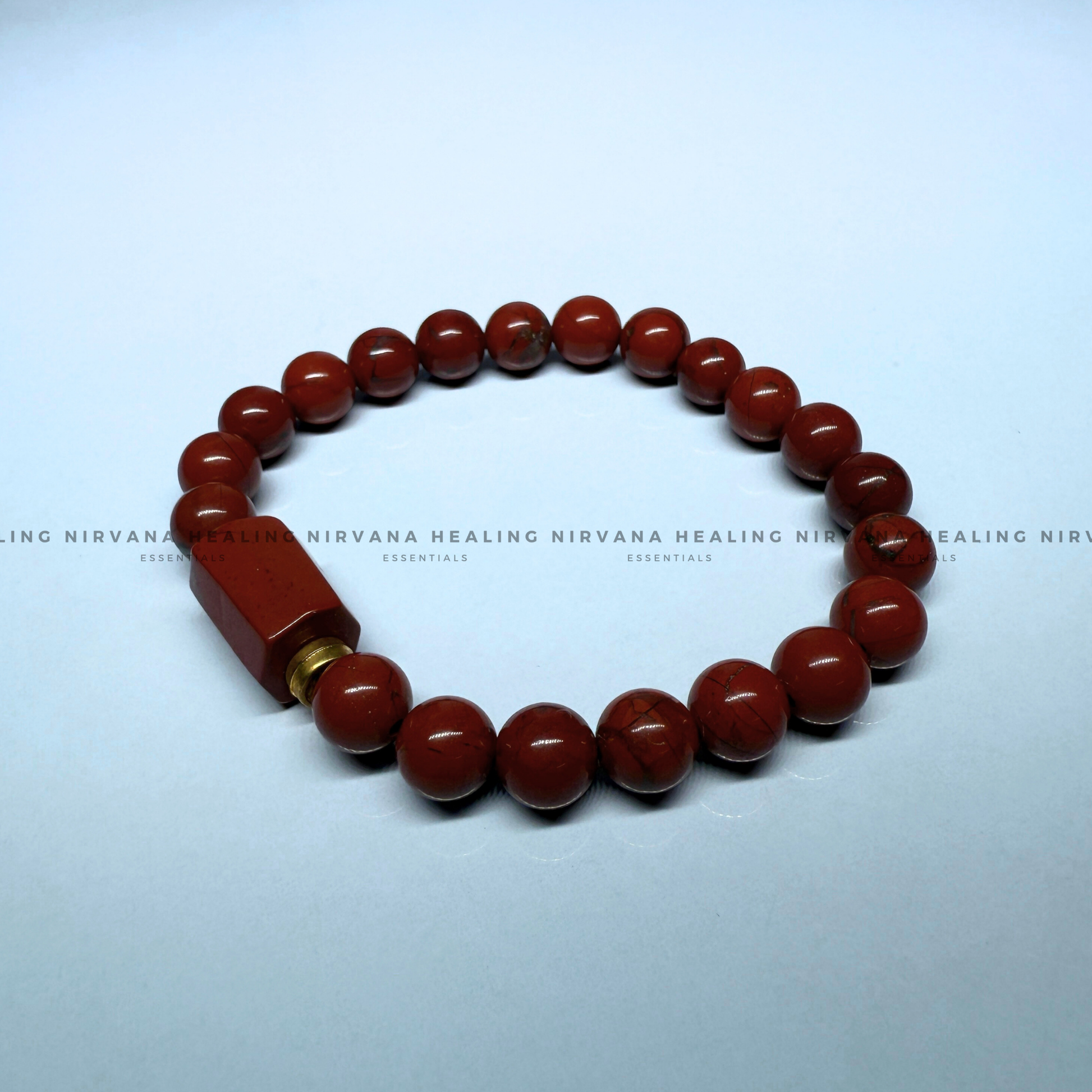 RED JASPER WITH TUMBLE BRACELET (Immunity, Strength, Health and Pain Relief) image 1
