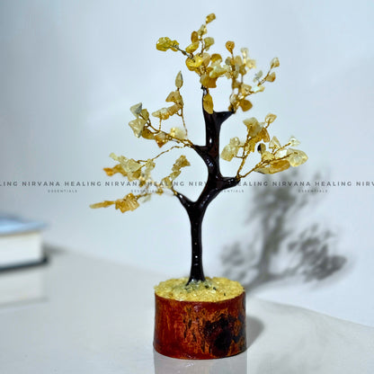 CITRINE CRYSTAL TREE (SMALL) Approx 100 Beads (Abundance, Creativity, Success And Confidence). image 1