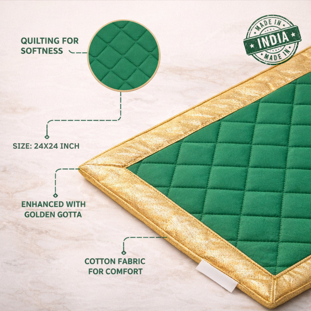 MEDITATION AASAN COTTON QUILTED - Grounding, Comfort & Focused Energy image 1