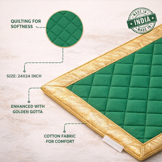 MEDITATION AASAN COTTON QUILTED - Grounding, Comfort & Focused Energy image 1