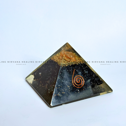 BLACK AGATE 5 ELEMENT PYRAMID (Grounding, Protection, Success And Courage) image 1