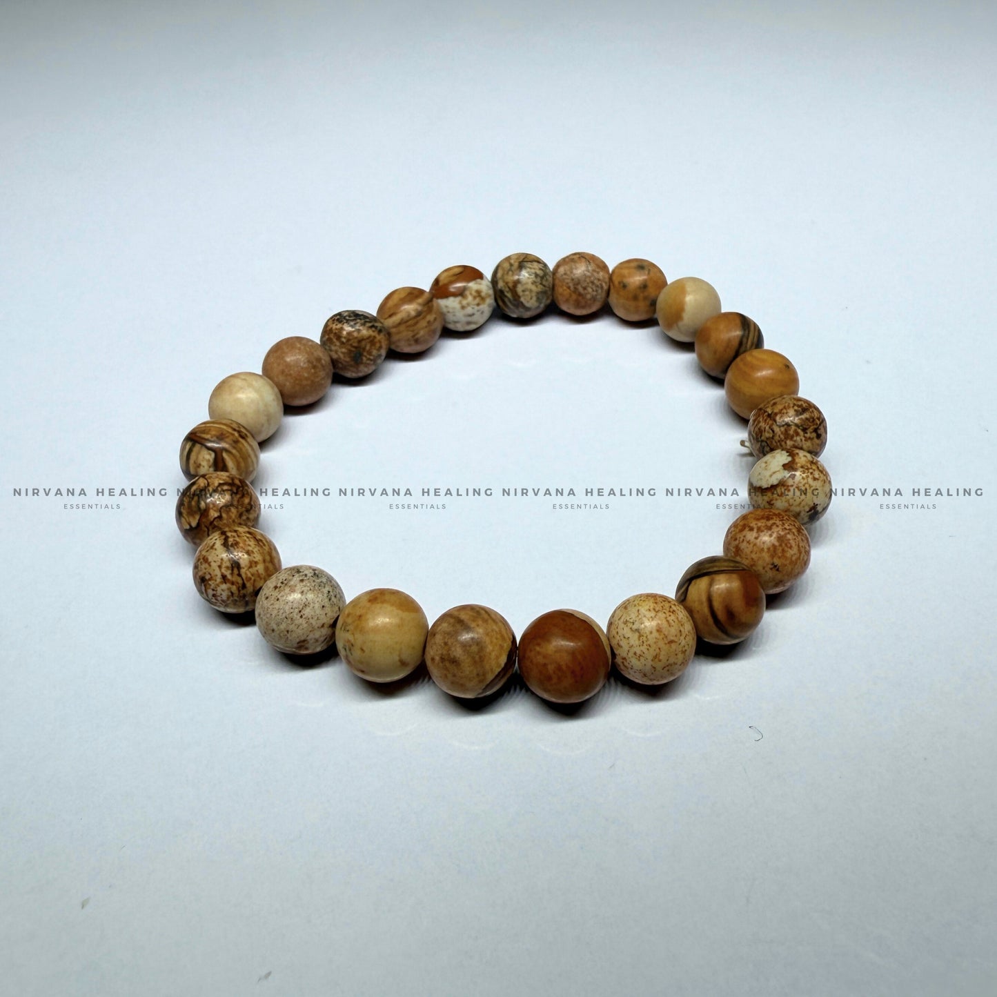 SUN NATURAL ROUND BEADED BRACELET (Creativity, Initiative, Grounding And Strength) image 2