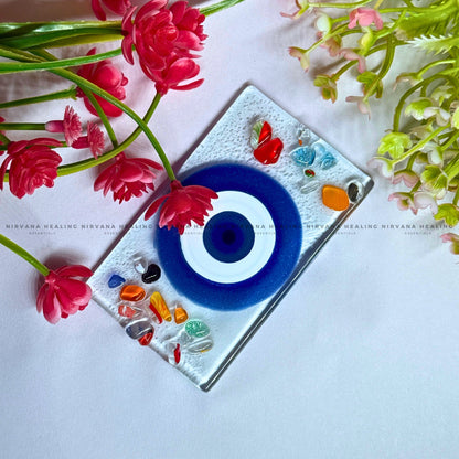 SELENITE EVIL EYE CHARGING PLATE (Aura Cleansing ,Charging, Cleansing And Purification). image 5