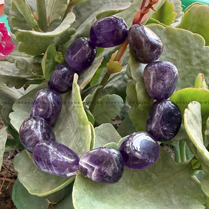 AMETHYST TUMBLE BRACELET (Meditation, Stress Reduction, Intuition and Manifestation) image 4