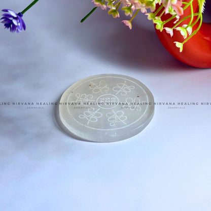 SELENITE ABUNDANCE ZIBU CHARGING PLATE (Aura Cleansing ,Charging, Cleansing And Purification). image 4