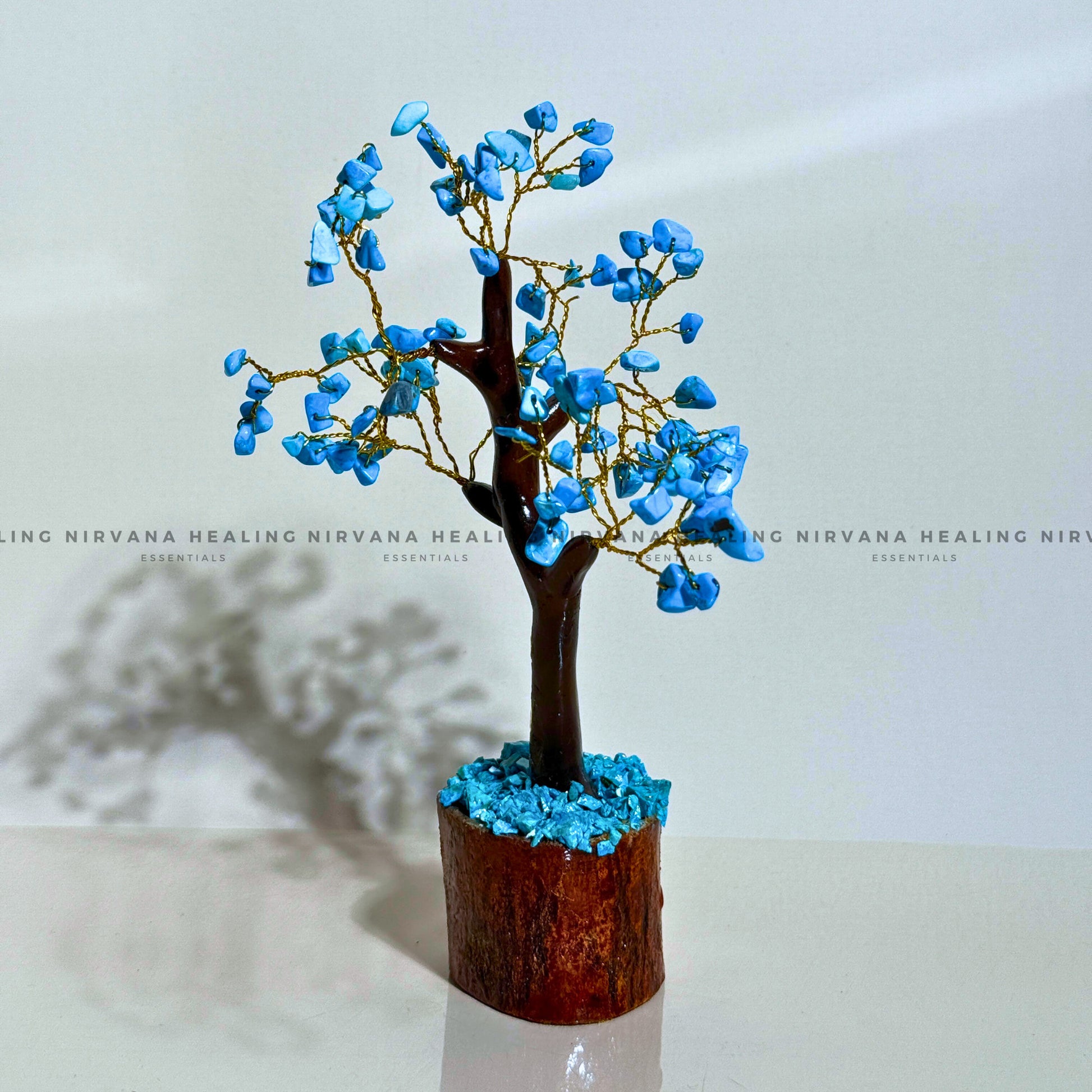 TURQUOISE CRYSTAL TREE Approx 100 Beads (Divine Protection, Psycho Gifts, Healing, Wisdom, Truth) image 0