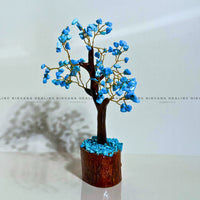 TURQUOISE CRYSTAL TREE Approx 100 Beads