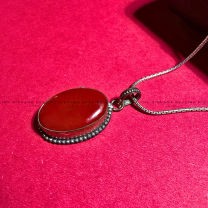 RED CORAL JADE PENDANT (Courage, Strength And Vitality) image 2
