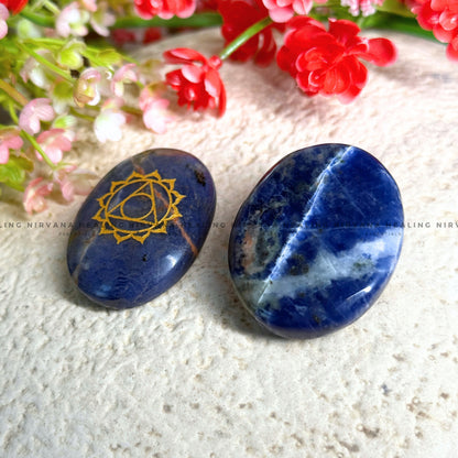 VISHUDI CHAKRA LAPIS LAZULI ZIBU COIN (Communication, Truth, Ease Of Expression And Wisdom) image 4