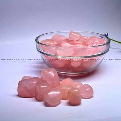 ROSE QUARTZ TUMBLE HEALING STONE (Love, Romance, Relationship, Emotion And Balance) image 4