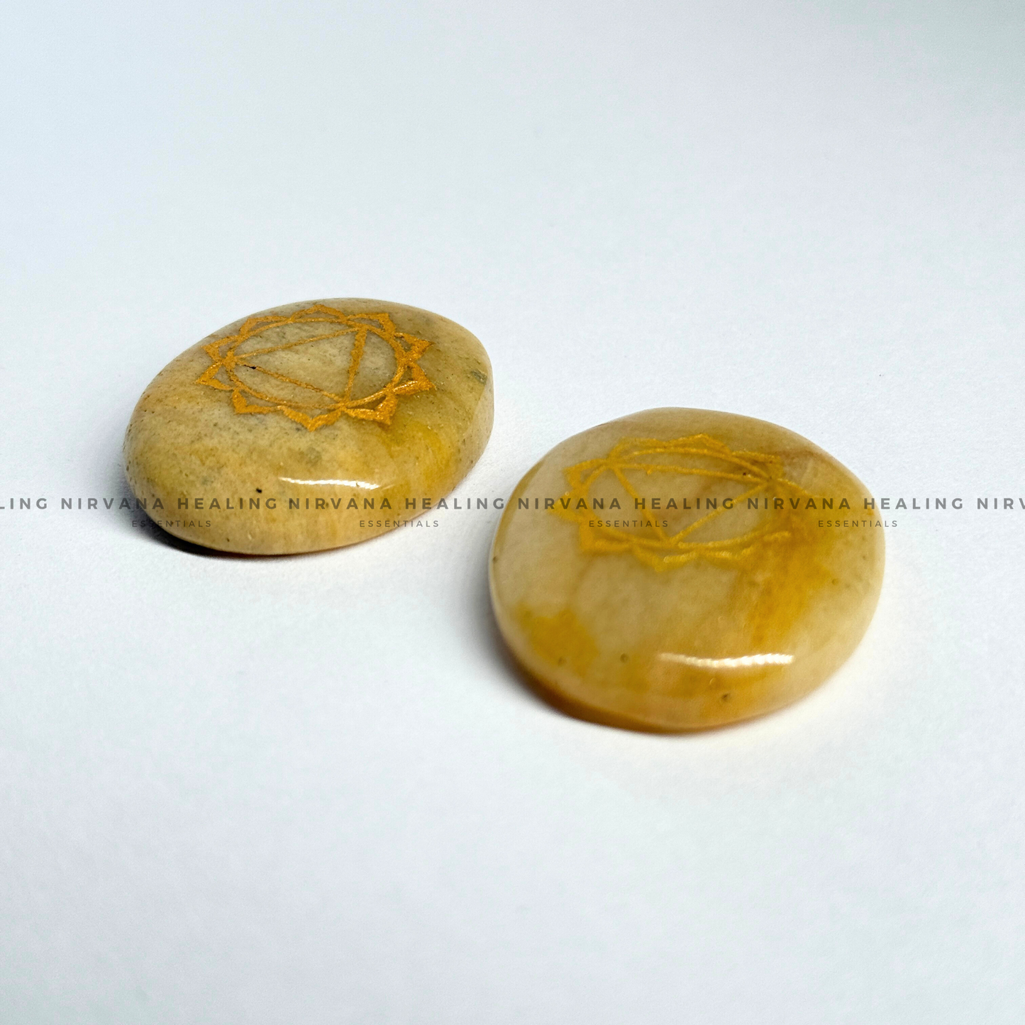 MANIPUR CHAKRA YELLOW AVENTURINE ZIBU COIN (Joy, Leadership And Empowerment).  image 1