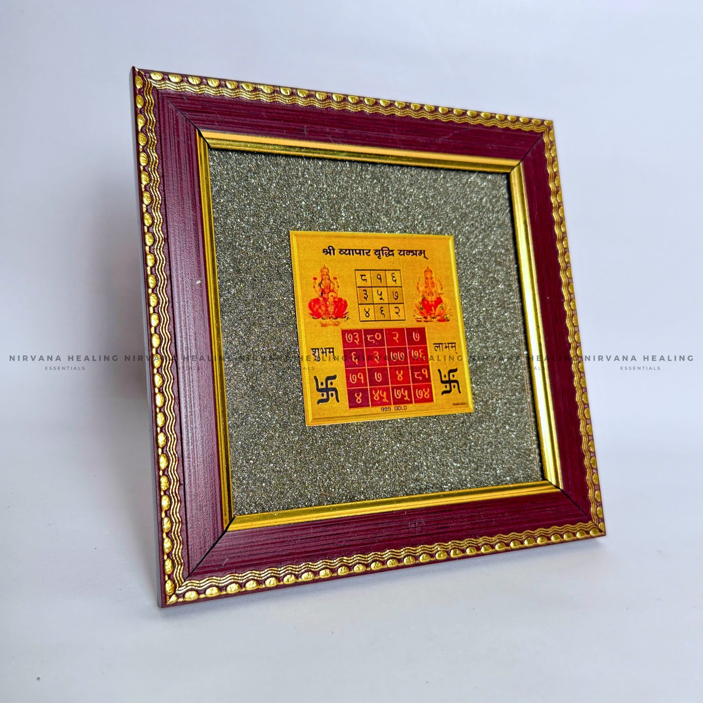 VYAPAR VRIDDHI YANTRA ON RAW PYRITE FRAME - (Business Growth & Profit) image 2
