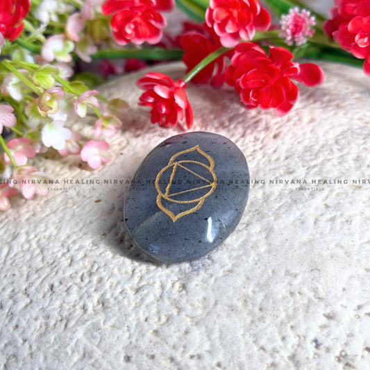 THIRD EYE CHAKRA BLUE APATITE ZIBU COIN (Goal Setting, Motivation, Manifestation And Communication).  image 0