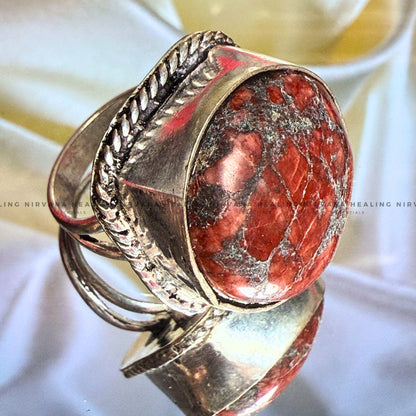 RED MARGAJ ROUND RING (Ring of Protection, Courage And Prosperity) image 0