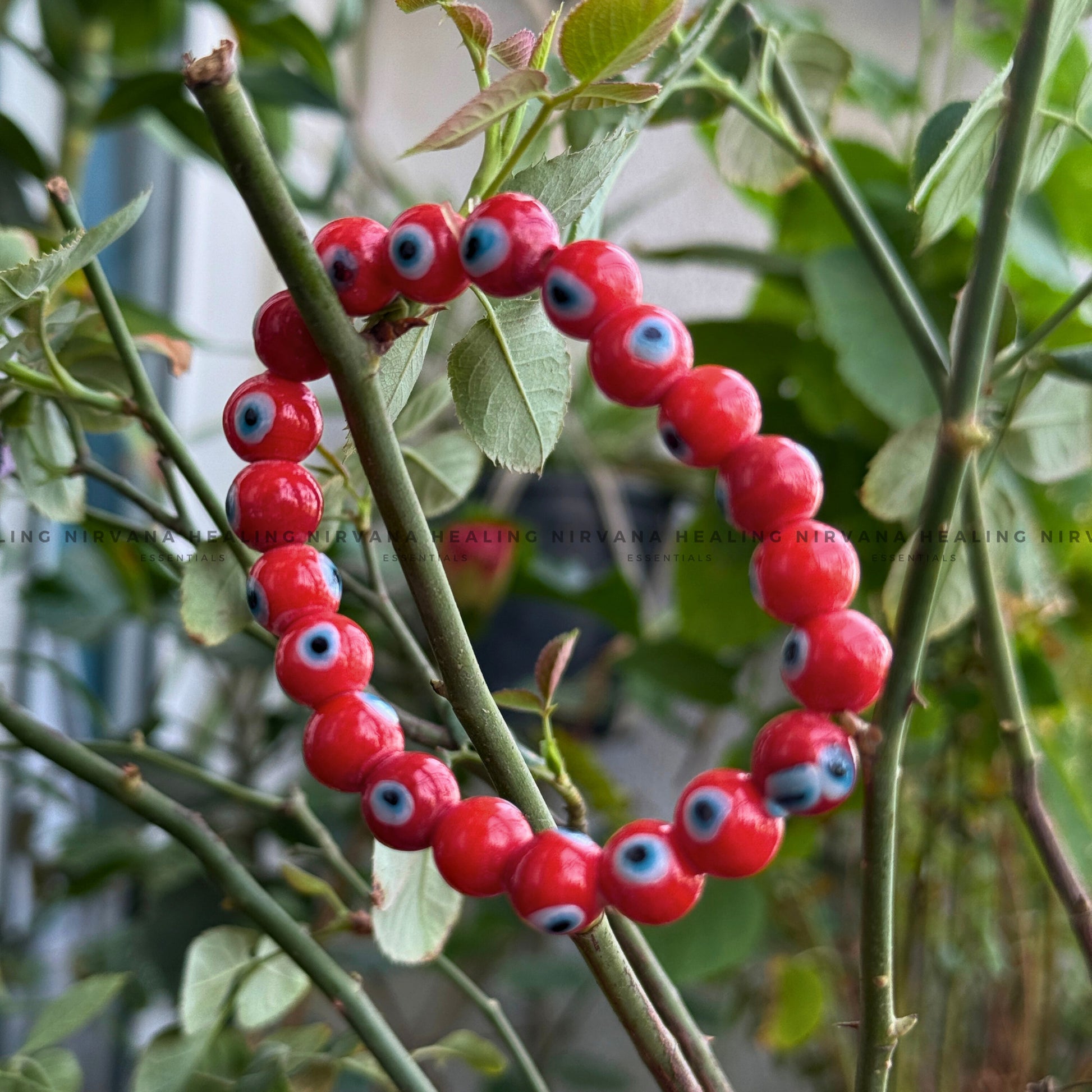 RED EVIL EYE ROUND BEADED BRACELET (Ward Off Negativity, Envy And Harmful Intentions) image 4