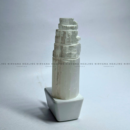NATURAL SELENITE CRYSTAL LAMP (Aura Cleansing ,Charging, Cleansing And Purification). image 1