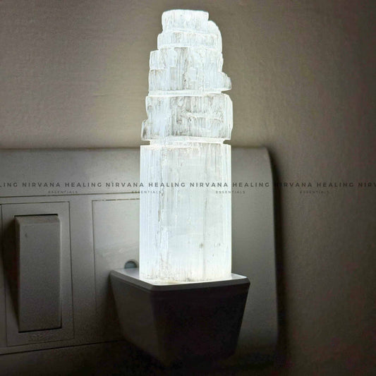 NATURAL SELENITE CRYSTAL LAMP (Aura Cleansing ,Charging, Cleansing And Purification). image 0