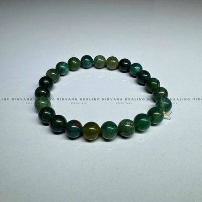 BLOODSTONE ROUND BEADED BRACELET (Immunity, Strength, Health And Pain Relief) image 2