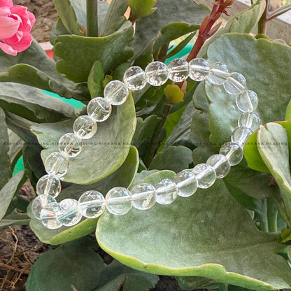 CLEAR QUARTZ ROUND BEADED BRACELET (Mental Clarity, Master Healer And Energy Amplifier) image 4