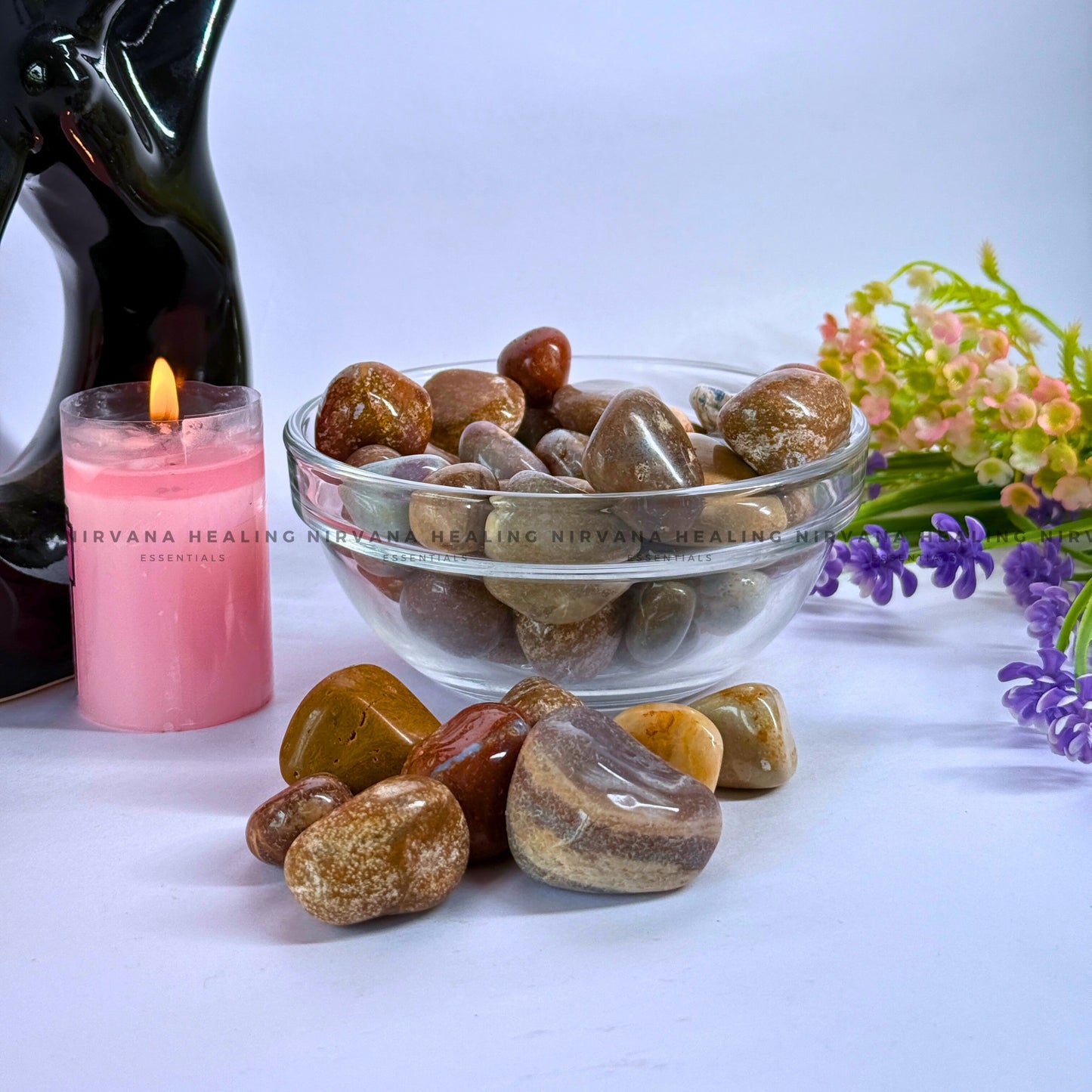 SUN NATURAL TUMBLE STONE (Creativity, Initiative, Grounding And Strength) image 1