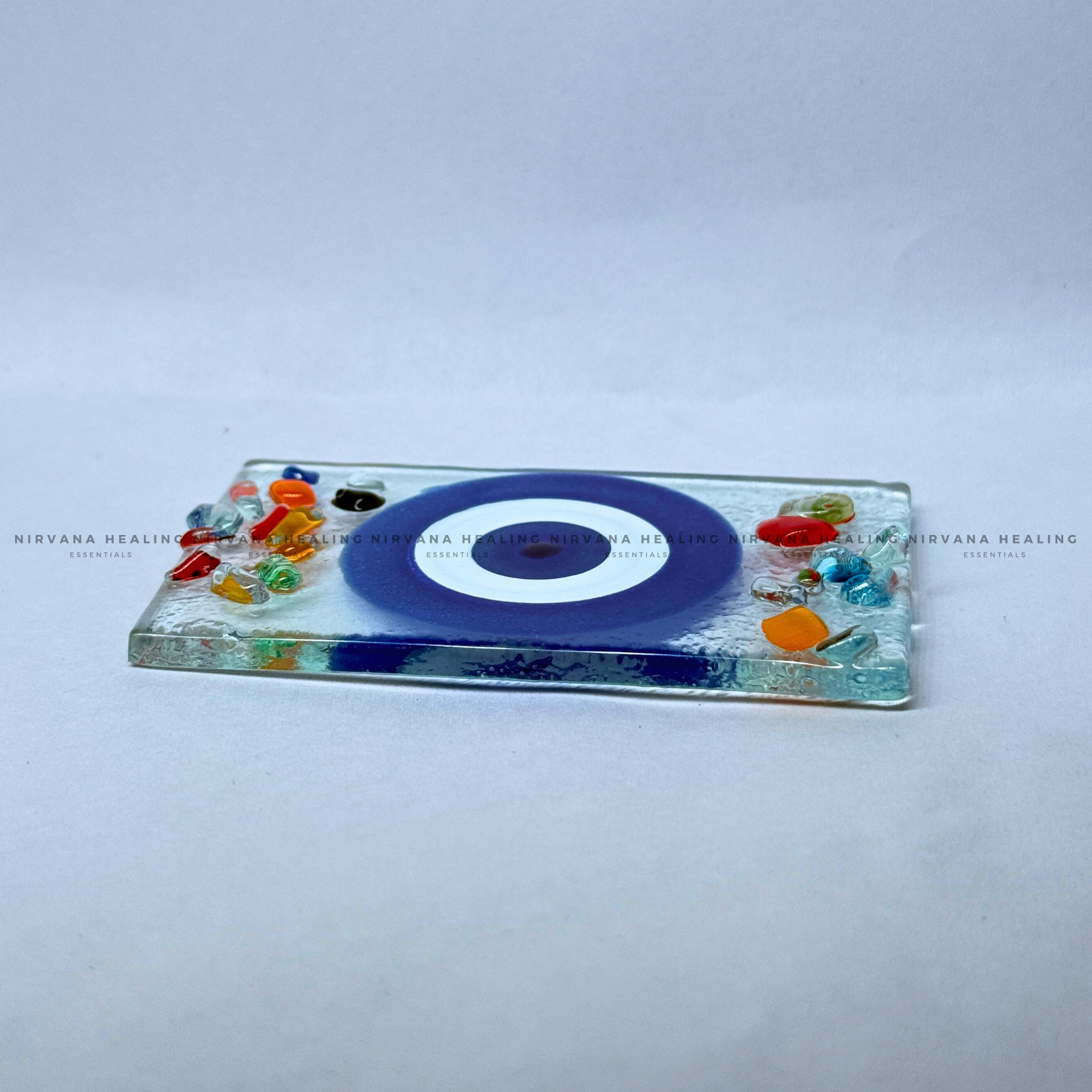 SELENITE EVIL EYE CHARGING PLATE (Aura Cleansing ,Charging, Cleansing And Purification). image 8