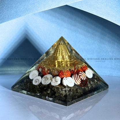 SHREE YANTRA WITH GOMTI RUDRAKSH PYRAMID (Wealth, Protection & Divine Energy) image 4