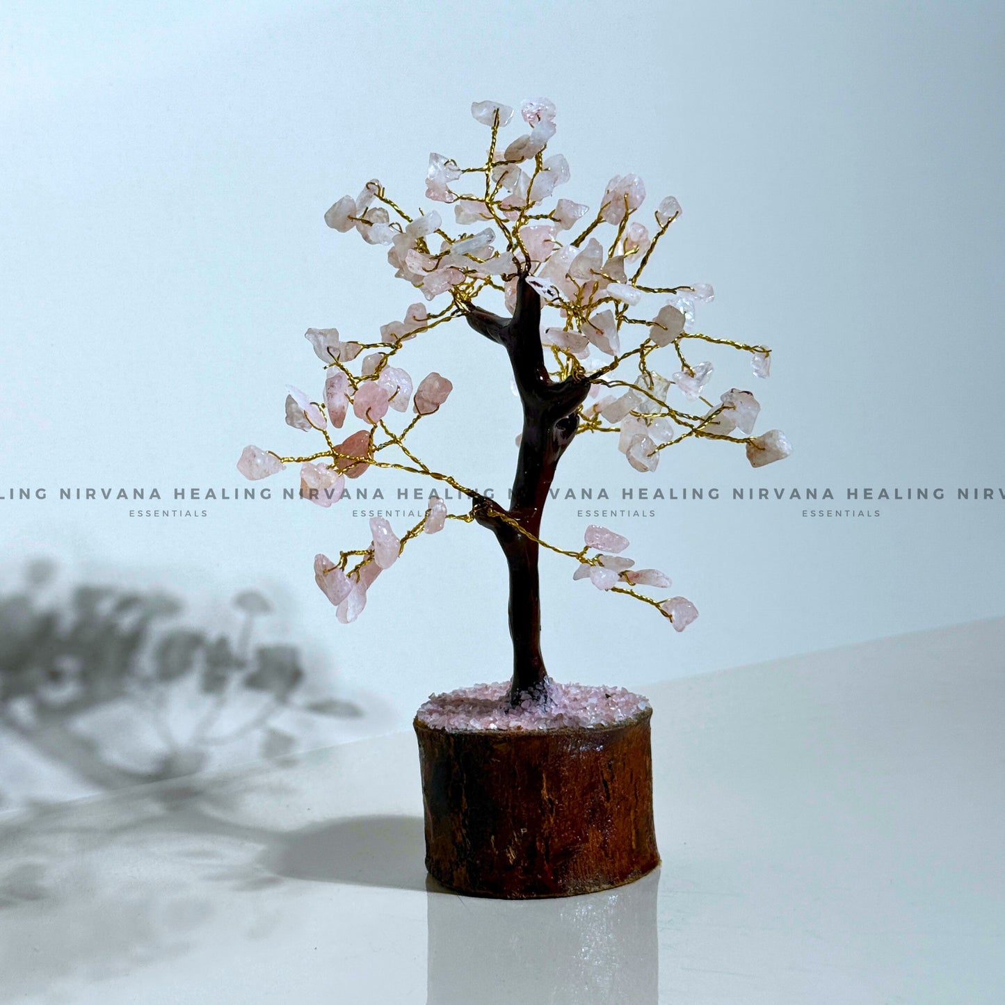 ROSE QUARTZ CRYSTAL TREE (SMALL) Approx 100 Beads (Love, Romance, Relationship And Emotions Balance) image 2
