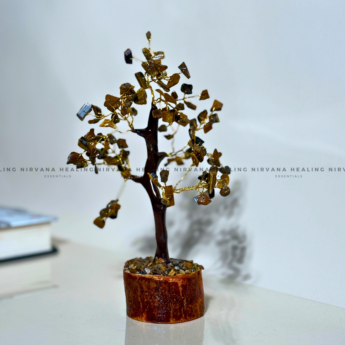 TIGER EYE CRYSTAL TREE Approx 100 Beads (Bold, Courage, Willpower And Strength). image 3