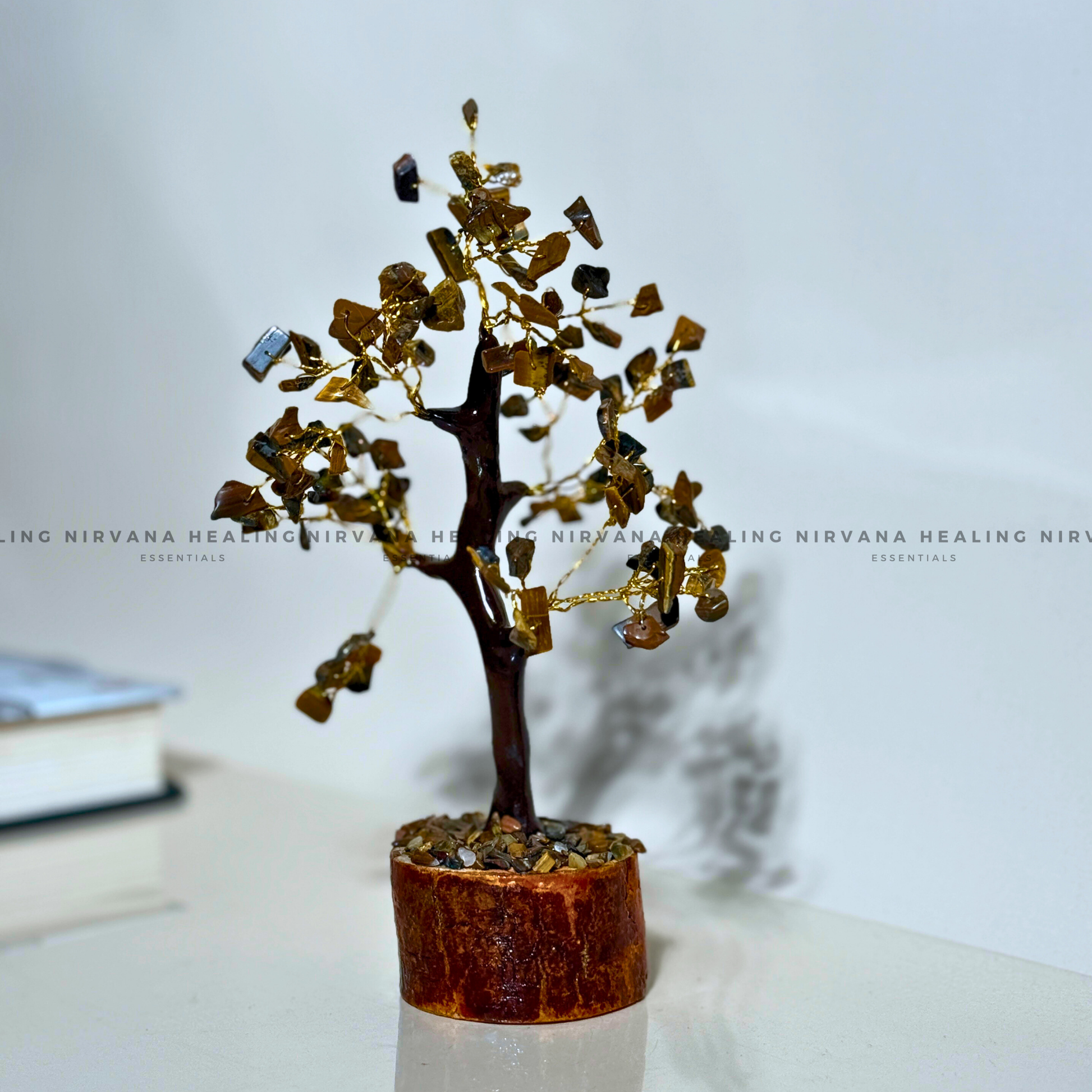 TIGER EYE CRYSTAL TREE Approx 100 Beads (Bold, Courage, Willpower And Strength). image 3