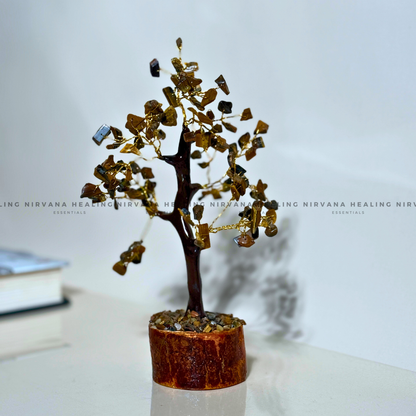TIGER EYE CRYSTAL TREE Approx 100 Beads (Bold, Courage, Willpower And Strength). image 3