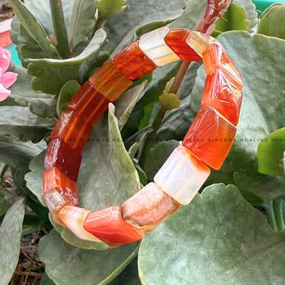RED CARNELIAN PYRAMID BRACELET (Creativity, Courage, Passion And Stamina) image 3