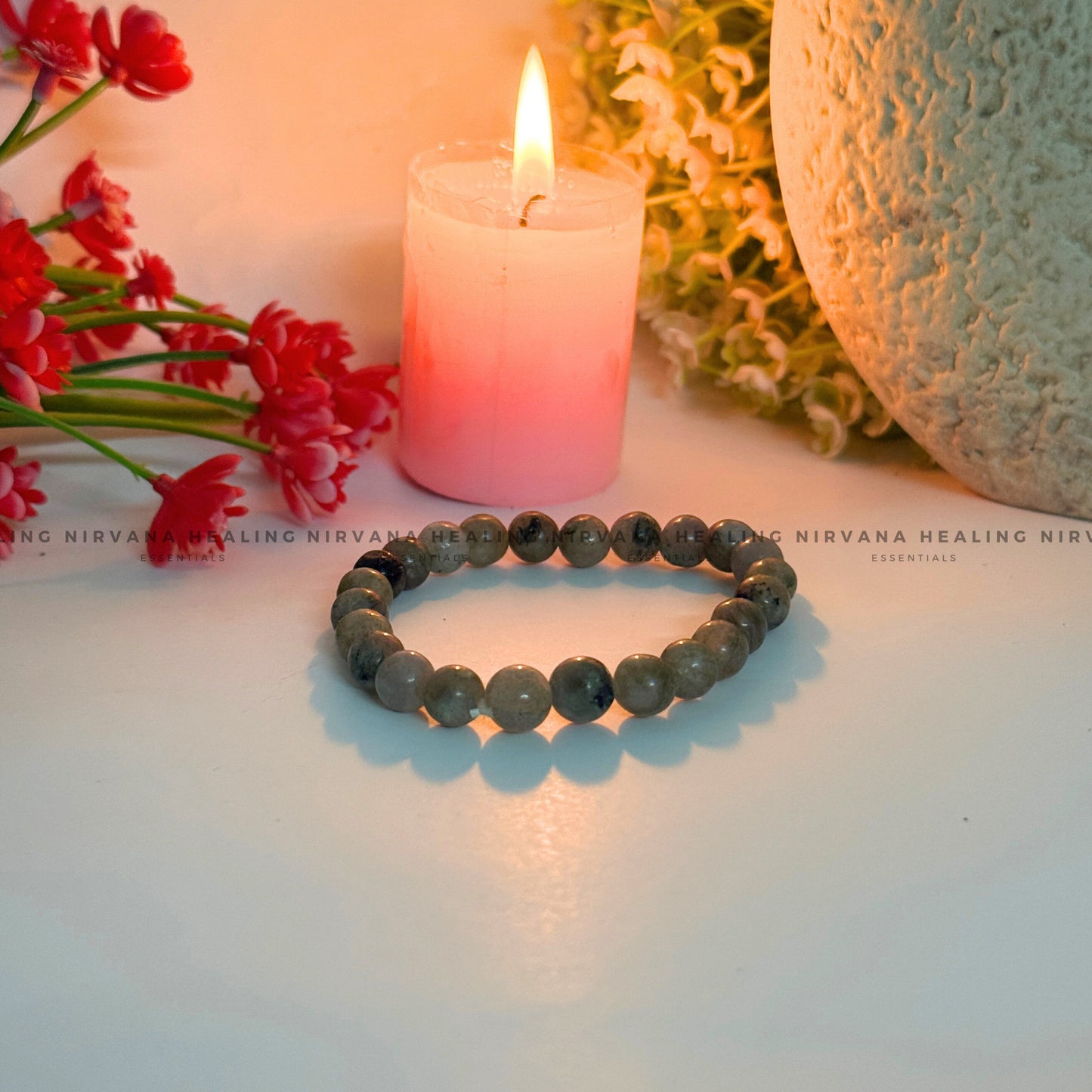 LABRADORITE ROUND BEADED BRACELET (Intuition, Inner Power And Transformation) image 2