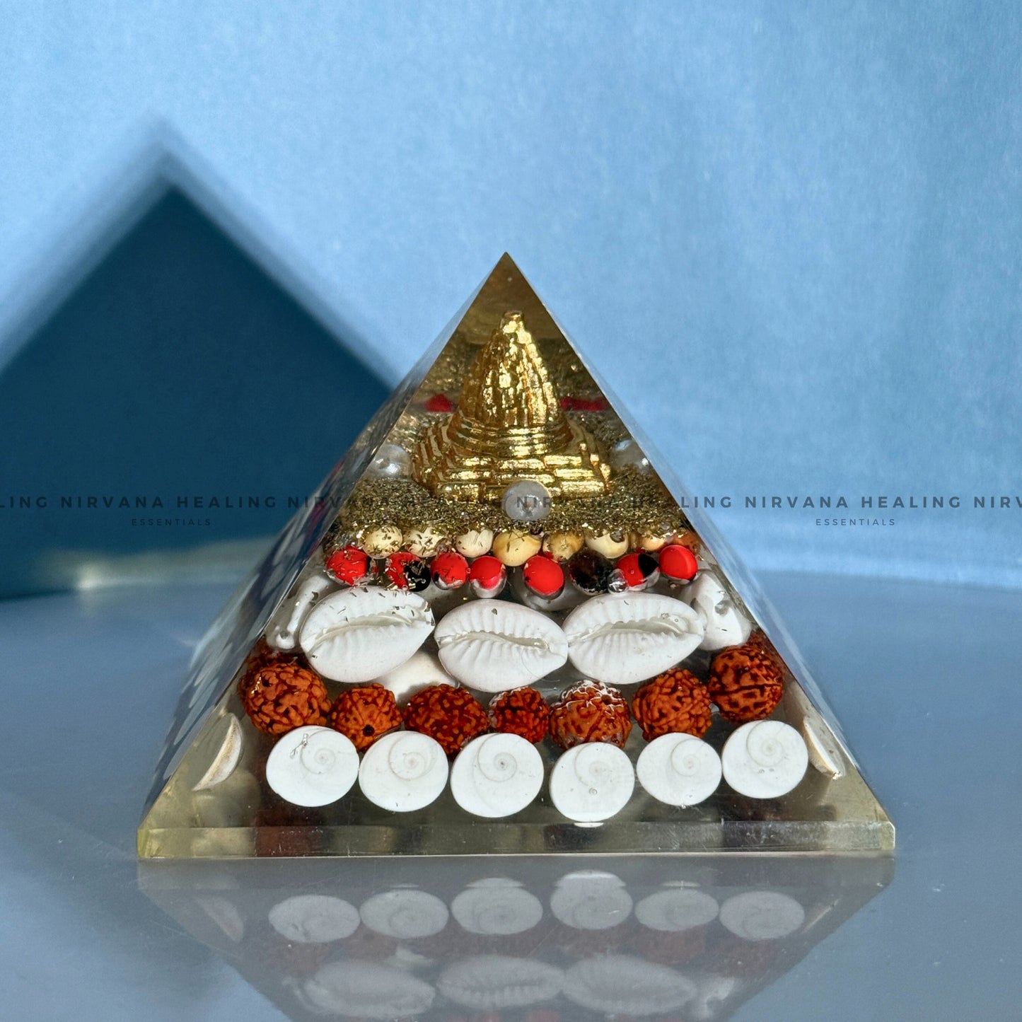 SHREE YANTRA RUDRAKSH PYRAMID (Divine Prosperity & Spiritual Protection) image 3
